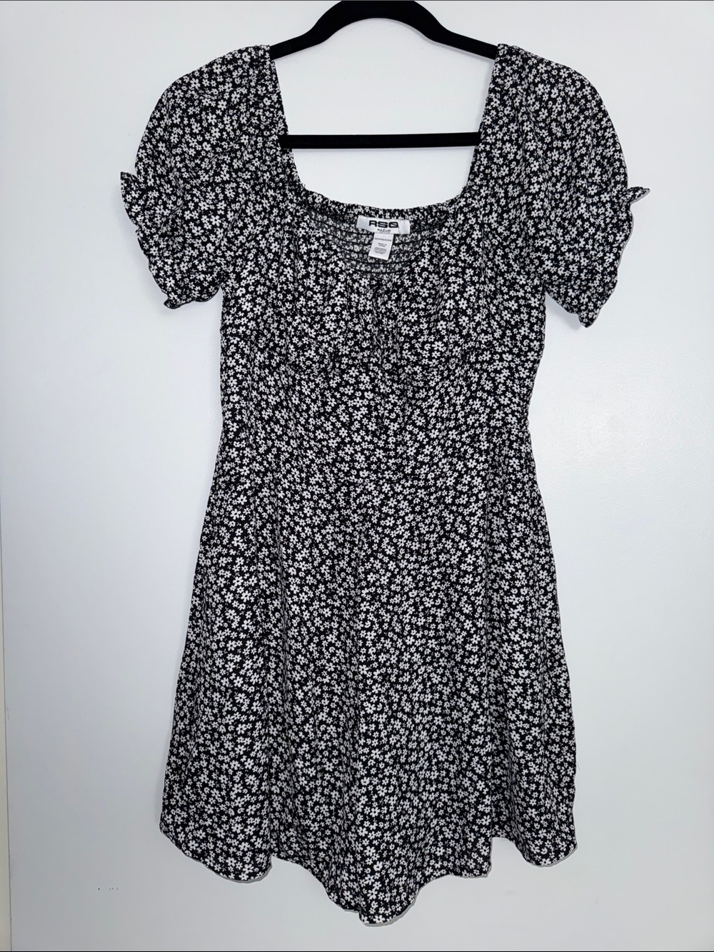 RSQ Black & White Daisy Romper